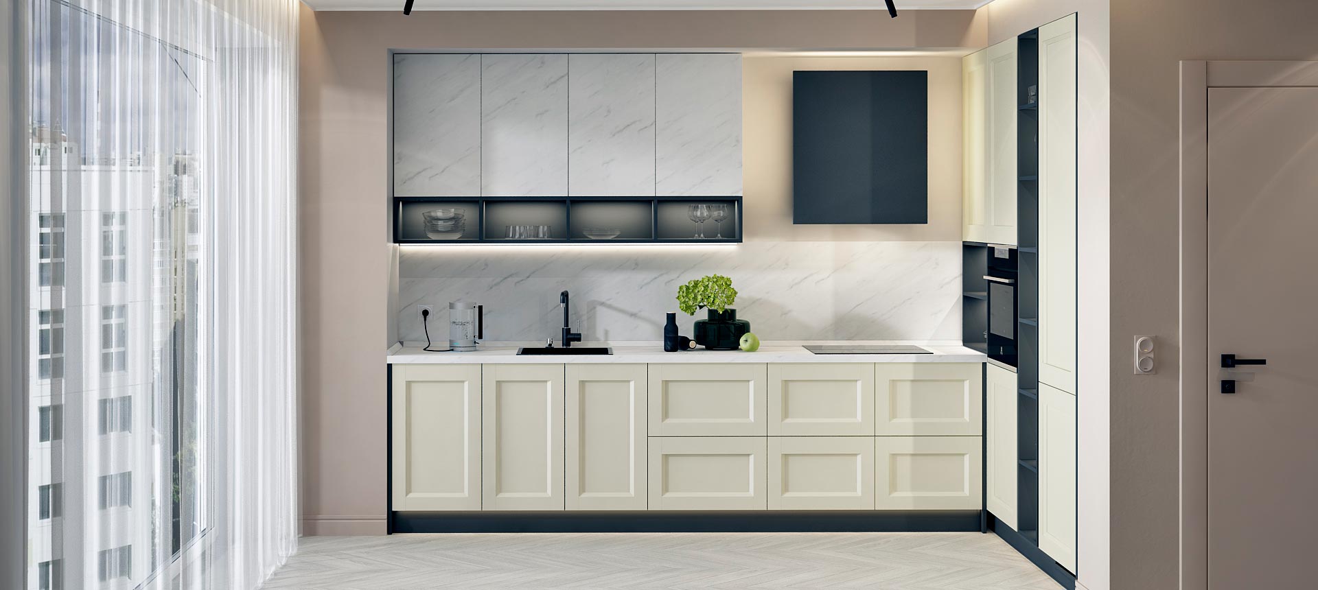 эмаль цвет NCS S 0804-G60Y / Мрамор Леванто Белый 